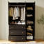 Wardrobe Closet With 3 Drawers And Mirrior-1115317441
