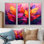 «Pink Yellow Feathered Fantasy I» «Pink Yellow Feathered Fantasy I» 3 pièces