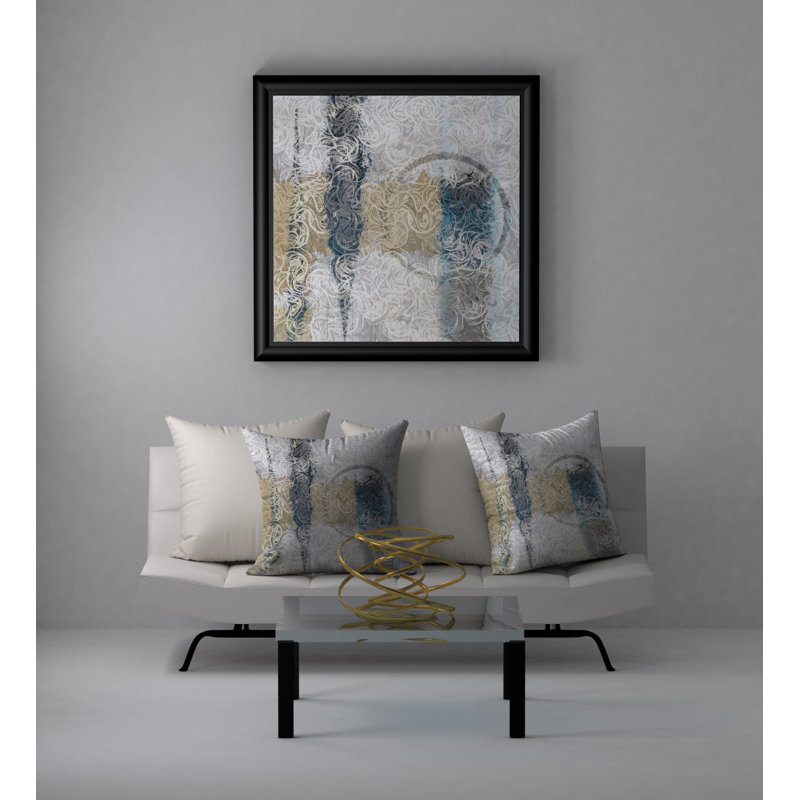 Abstract Throw Pillow, 20" H x 20" W
