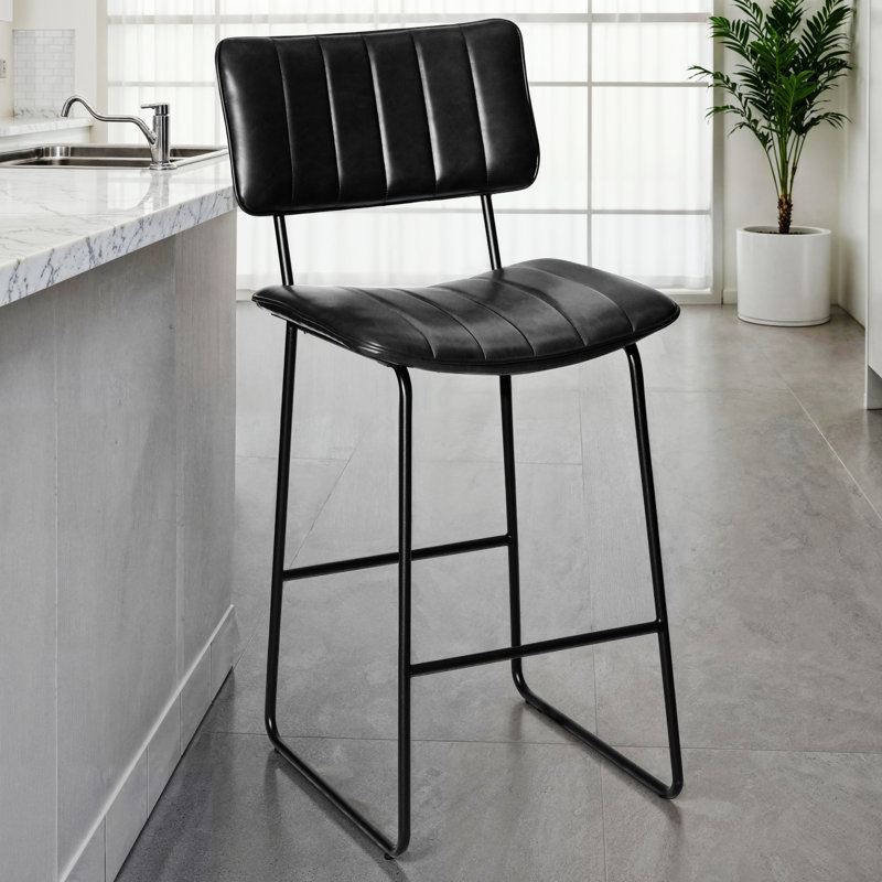 Andoche Stool, Black, Bar Stool (30" Seat Height