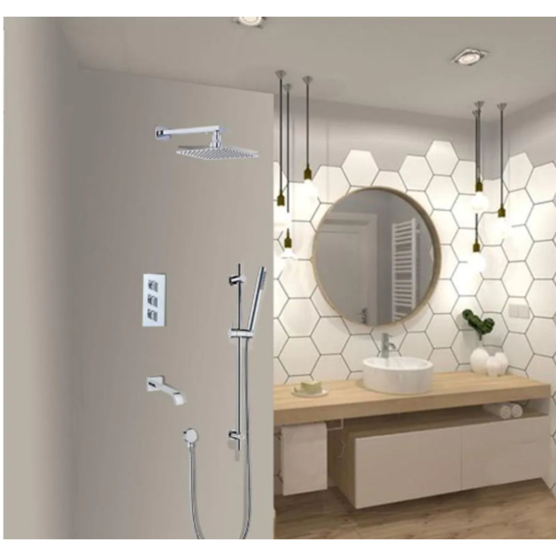 Juno Showers Rain Shower Head Set with Handheld – Premium Shower Experience