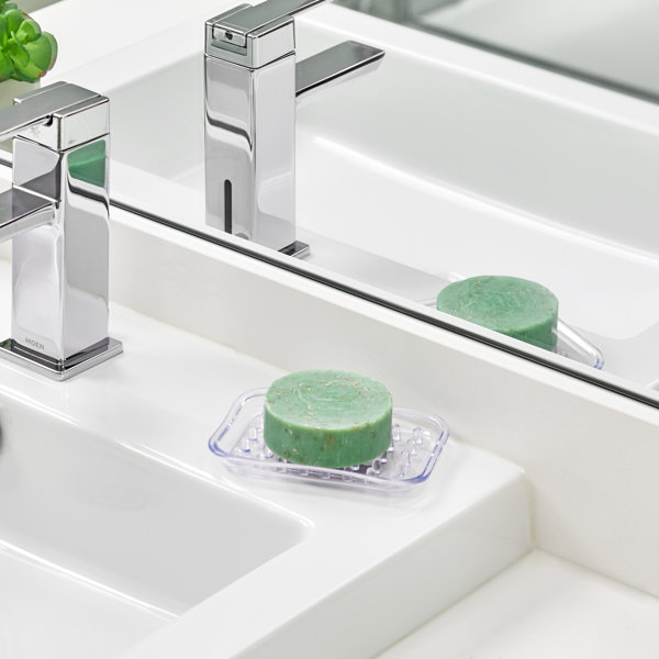 thumbnail image 2 of InterDesign Clear Plastic Bar Soap Saver (30100) - Keeps Soap Dry & Tidy - Made In USA 2 of 6
