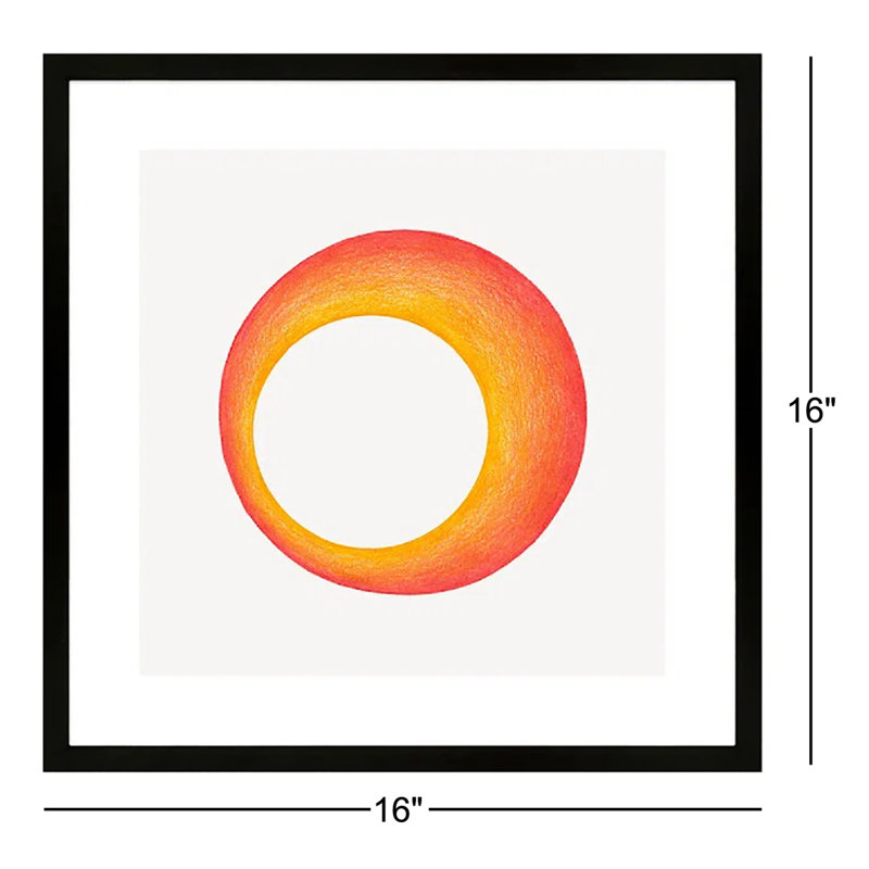 Torus Print by Katy Montica, 16" H x 16" W x 1.25" D , Black