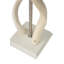 32" Polished Inner Horn Table Lamp - Cream Base