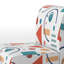 Fauteuil de chambre multicolore à motif géométrique tendance en velours