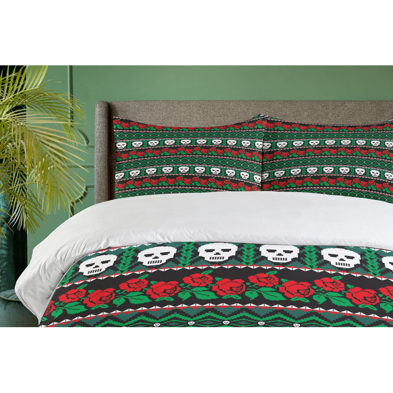 Floral Duvet Cover, Queen Duvet Cover + 2 Standard Shams