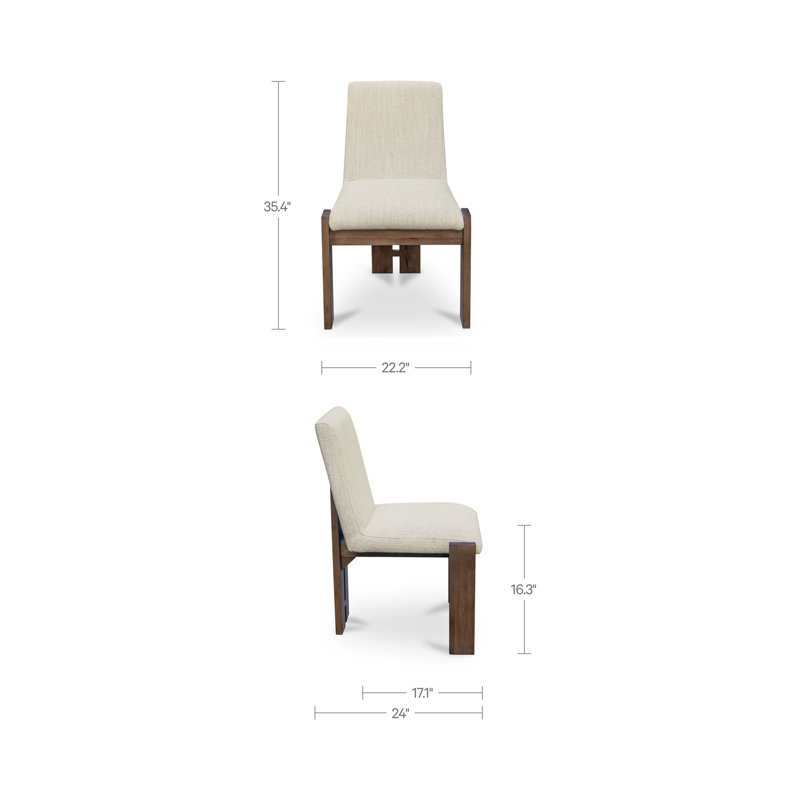Mia Dining Chair Beige-Set of Two