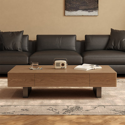 Modern minimalist rectangular coffee table