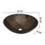 Lavabo de salle de bain rond en verre 16,5 po, lavabo de salle de bain circulaire en verre trempé avec bonde escamotable