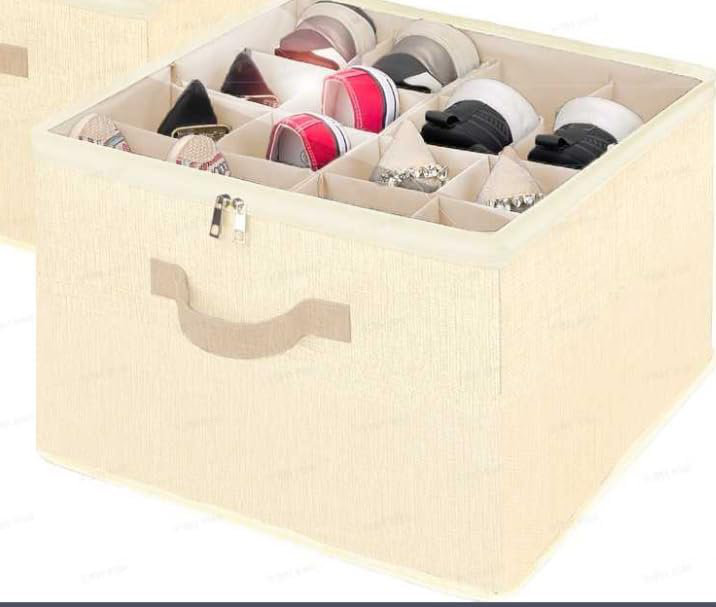 16 Pair Shoe Storage Box, White