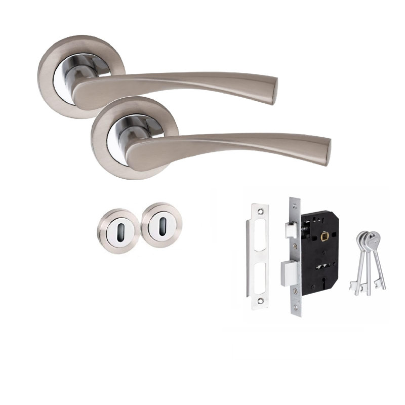 Key Lock Door Handles Set