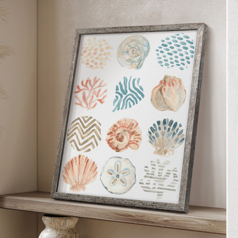 Ocean Patterns II Framed Print - Solid Wood, 15" H x 12" W