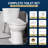 Rev 12 Inch 2-Pieces 1.28 GPF Siphon Round Ceramic Toilet In White Electric Bidet Seat With ADA Height Included