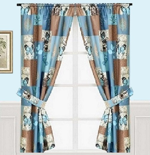 Nate Polyester Sheer Curtain Pair
