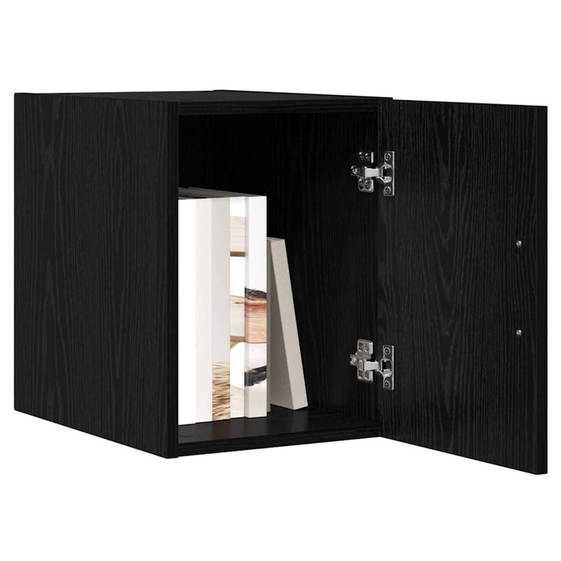 Wall Cabinet 30X42.5X40 Cm Engineered Wood, Black Oak