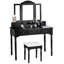 Ensemble de coiffeuse avec tabouret et miroir-677264411