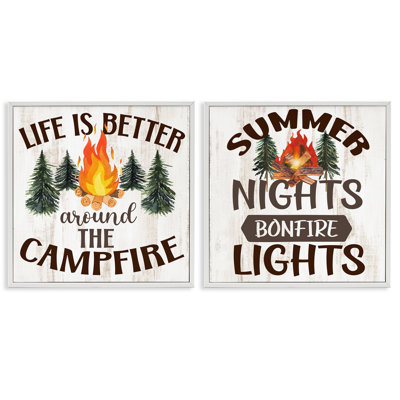 «Summer Nights Campfire», ensemble de 2 giclées d'art par Kim Allen