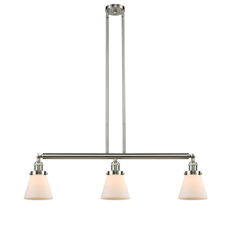 Montano 3 - Light Kitchen Island Pendant, Matte White Cased, No Bulb Included, Oil Rubbed Bronze