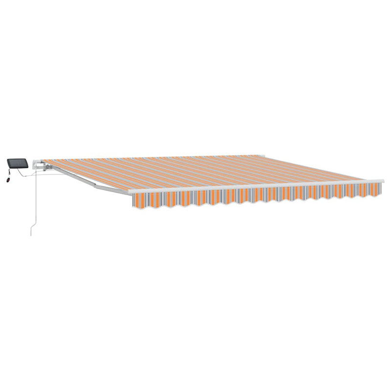 Retractable Awning, 400 cm W x 300 cm D, Blue/Orange/White