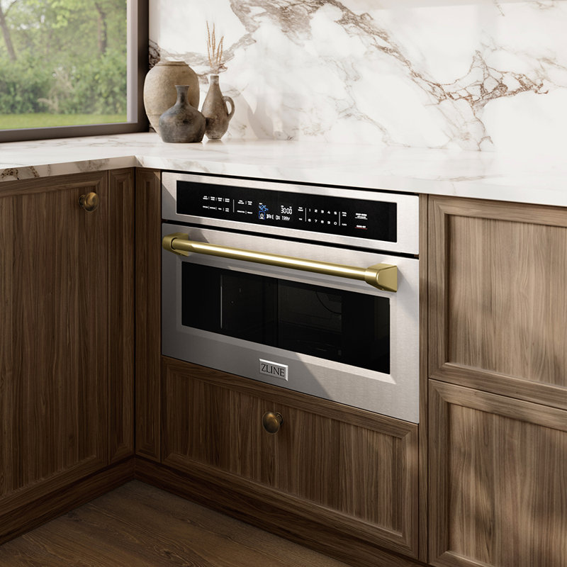 29.75" 1.6 cu ft. 1000 - Watt Convection Built-In Microwave with Sensor Cooking, Champagne Bronze