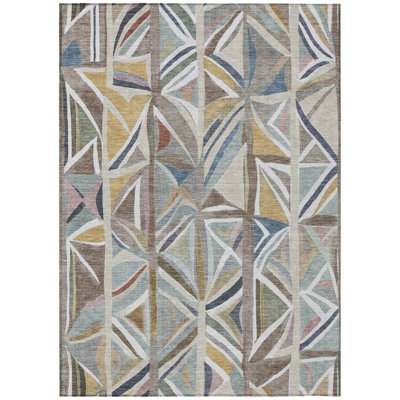 Machine Washable Indoor/Outdoor Layton ACN2253 Geometric Rug