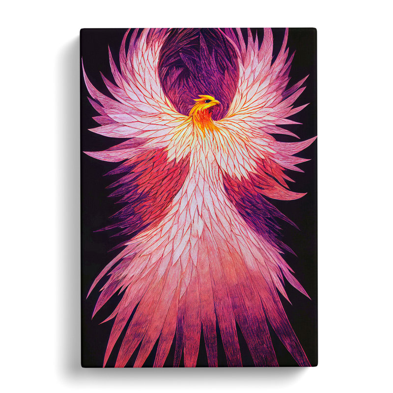 Darrian Phoenix Bird - Wrapped Canvas Print, 76cm H x 50cm W x 3cm D