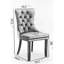 Chaise de salle à manger avec housse en velours rose et pieds en bois, 2 chaises hautes, 2, coussin en mousse confortable et structure stable