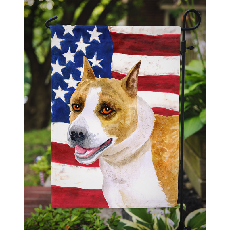 2 côtés en polyester de 2 côtés american drapeau de jardin, Staffordshire américain