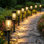 Paquet de 12 lumières de sentier solaires d'extérieur, lumières solaires extérieures imperméables IP65, allée de jardin, allée, décor de jardin