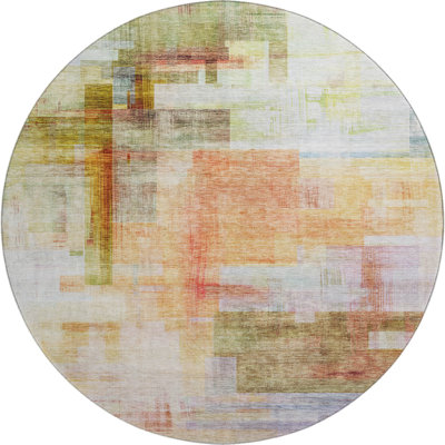 Premium Machine Washable Ducote AMF1067 Squares Rug