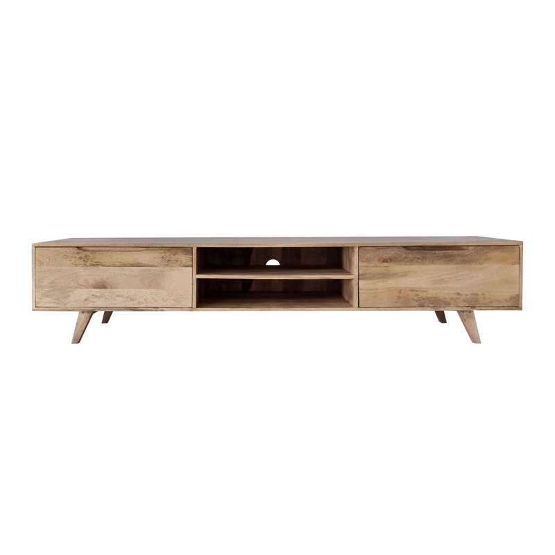 Crowell Unfinished TV Stand for TVs up to 85", Natural