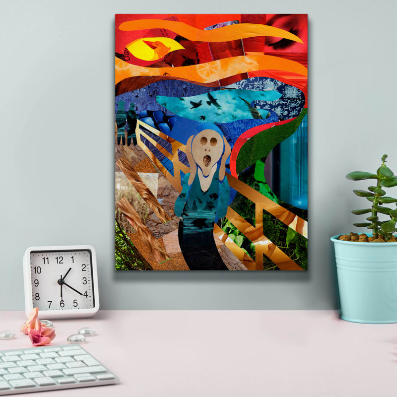 Toile épique «Scream» par Artpoptart, H 16 po x l 12 po x P 0,75 po