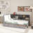 Wood  Platform Bed With Storage Headboard, Shelves And 2 Drawers,-1768264089-1768264094