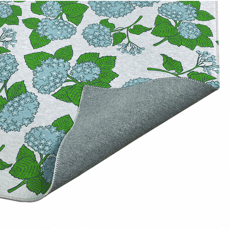 Tapis décoratif Hydrangea, Rectangulaire 8 pi x 10 pi