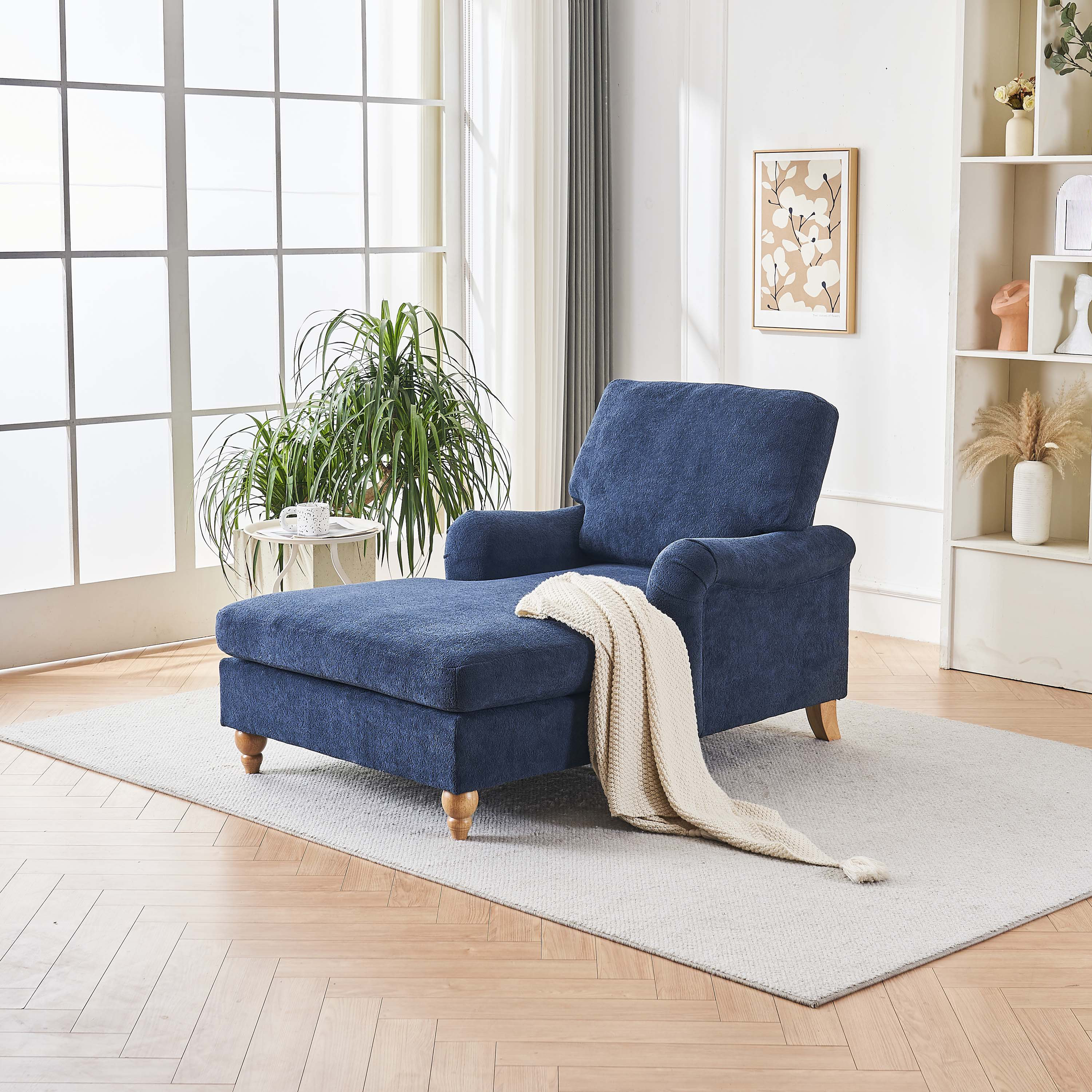 Red Barrel Studio Modern MidCentury Indoor Oversized Chaise Lounger