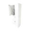 Armoire blanche pour salle de bain avec rangement efficace et unité d'espace de tiroir: portes pratiques-390358932