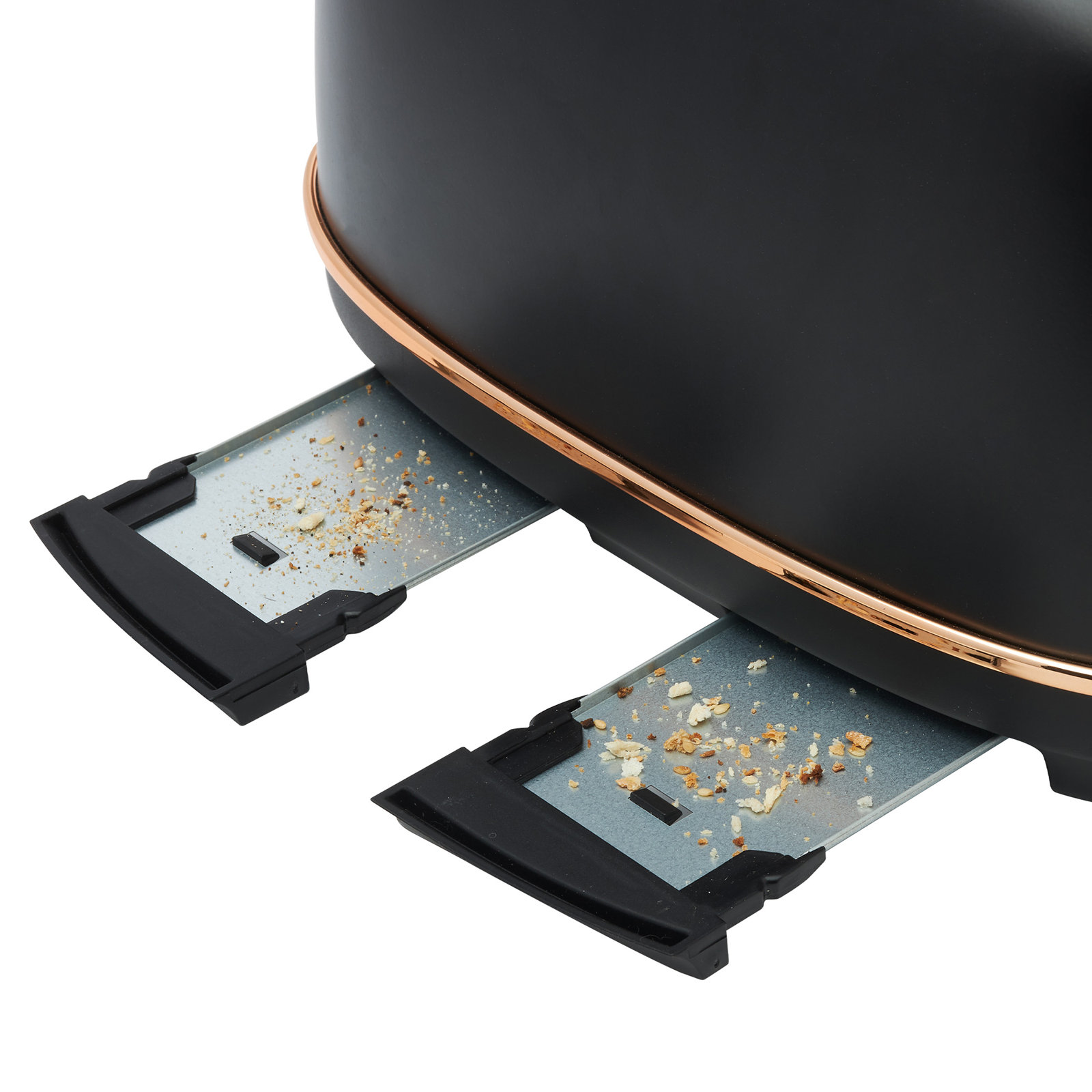 HADEN Black and Copper Toaster and Kettle Set, Black