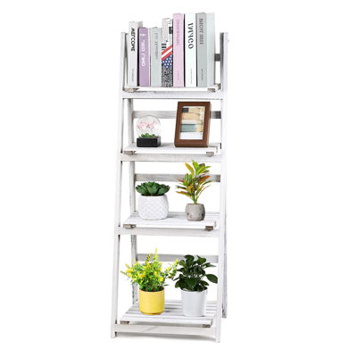 Support pour plante pliable à 4 niveaux, support de rangement pour plantes