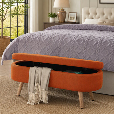 Banc de rangement avec repose-pieds ovale Luxury