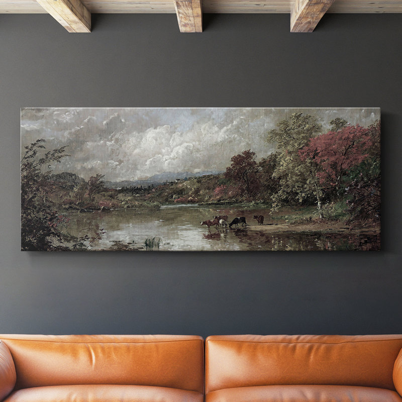 Série paysage - CCCCLXII - Toile tendue avec châssis - Prêt à accrocher, H 16 po x l 40 po
