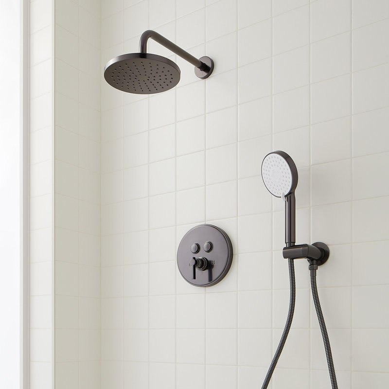 Greyfield Simple Select Shower System with Hand Shower, Gunmetal