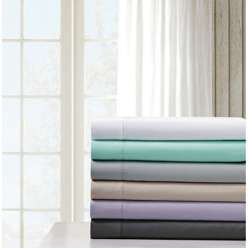 Kathy Ireland 6 Piece Cool Max Soft Sheet Set - 6 Colors, Light Gray, Queen Sheet Set + 1 Fitted Sheet +4 Pillowcases
