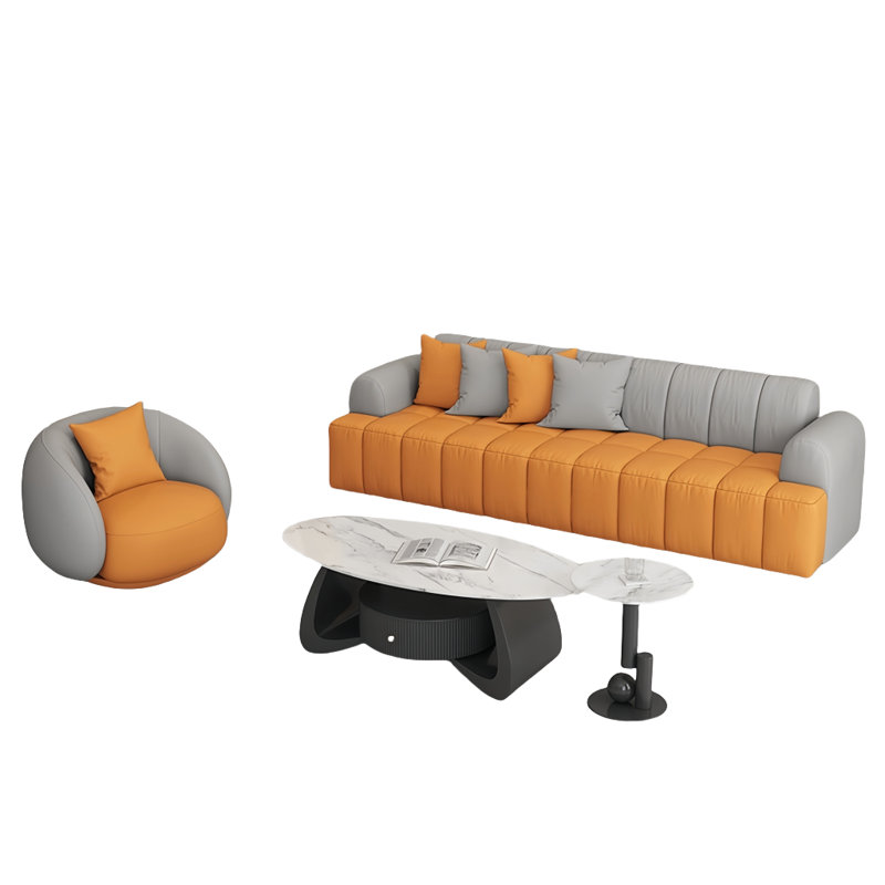 Light luxury sofa tea table combination