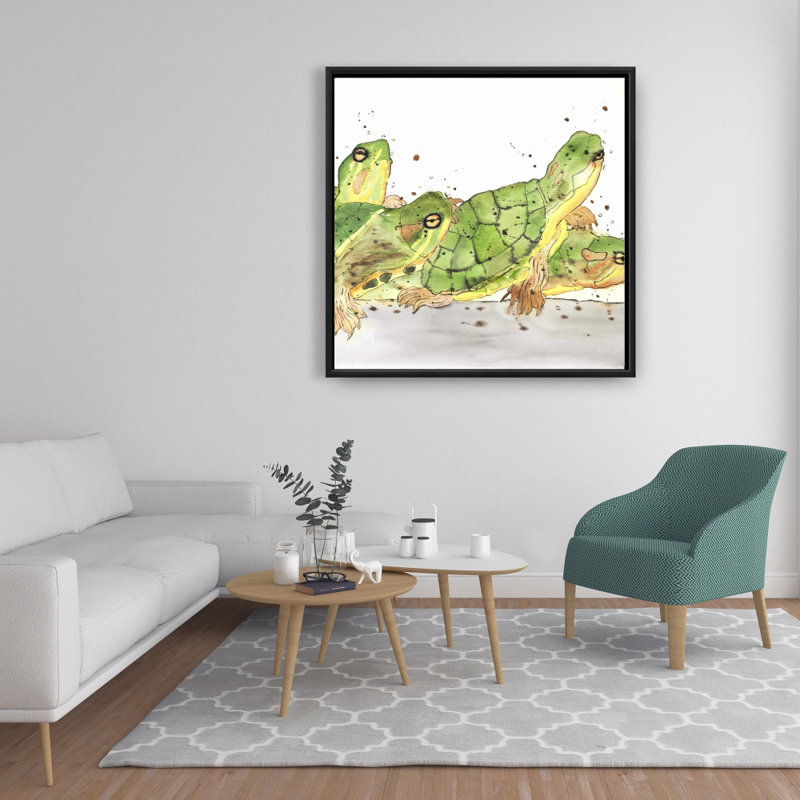 "Petites tortues aquatiques" sur toile