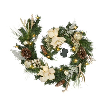 6'' in. Lighted Faux Garland