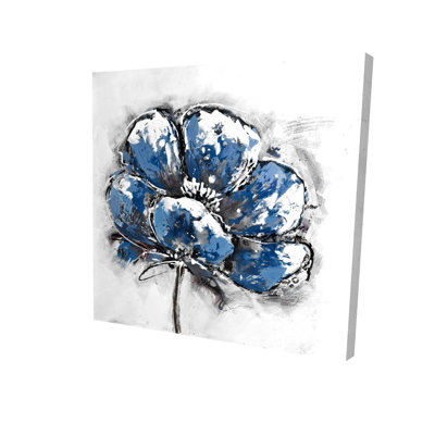 Petite fleur - Toile classique de fleurs bleues pour la décoration intérieure