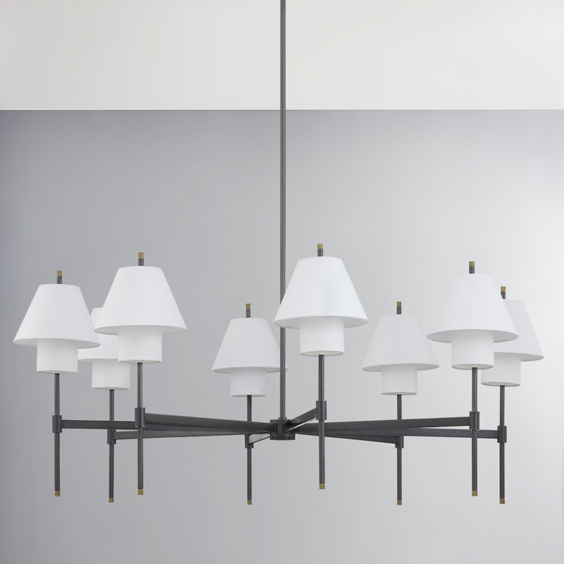 GLENMOORE 8 LIGHT CHANDELIER, Black