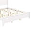 Structure de lit plateforme très grand avec tête de lit à vagues rétro, support de lattes en bois, aucun sommier requis, assemblage facile, structure robuste, mobilier de chambre à coucher avec design rétro classique, blanc-130035937