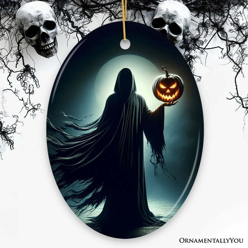 Ornement horreur, citrouille d'Halloween
