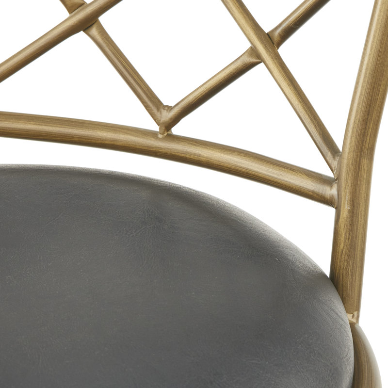 Tabouret Lamoille, Or, Noir clair